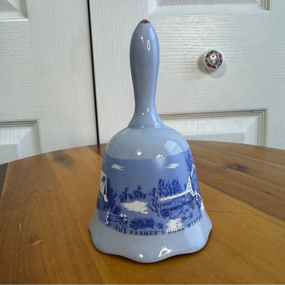 Currier & Ives the farmer’s home in winter bell